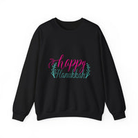 Happy Hanukkah Sweatshirt - Festive Script Holiday Crewneck