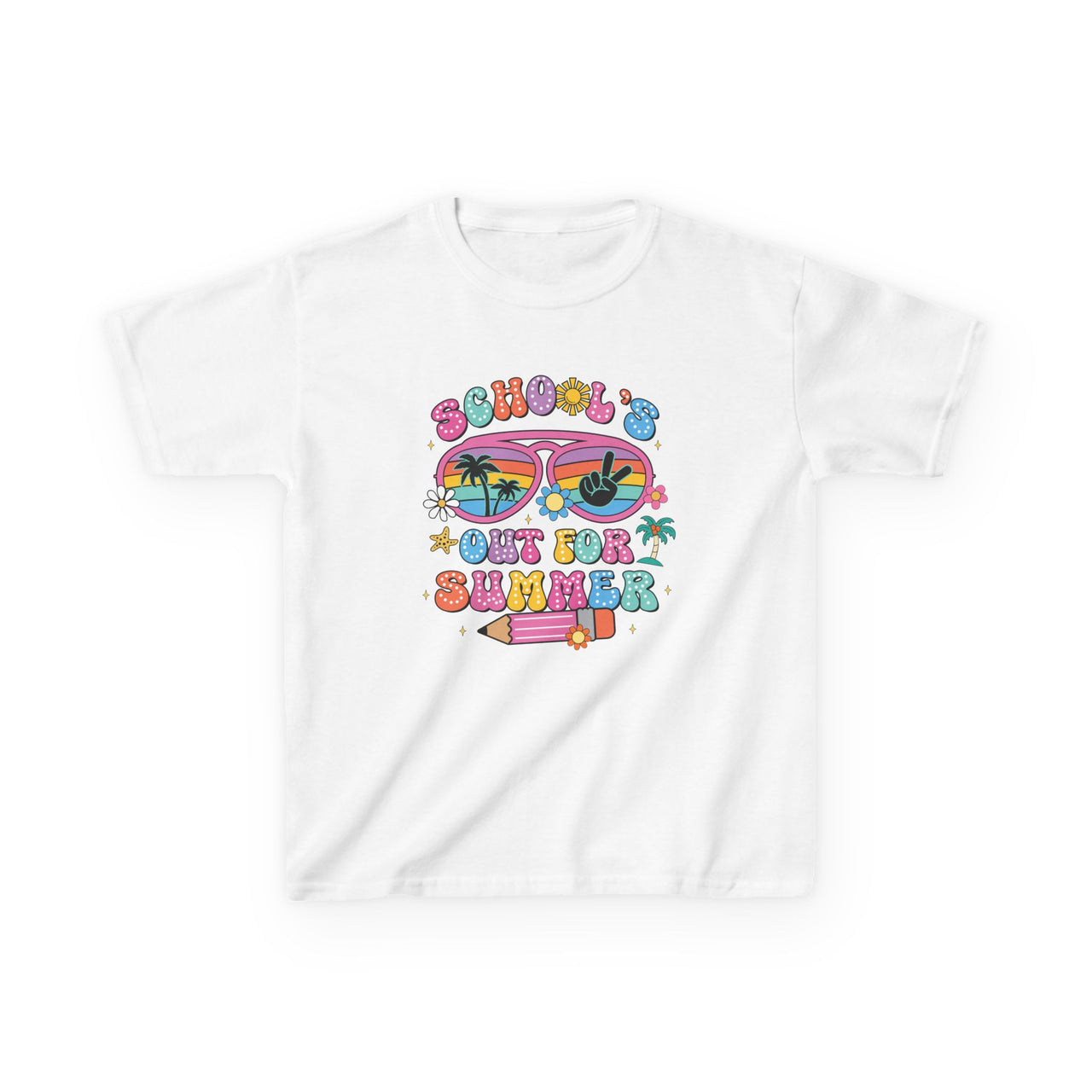Summer Vibes Kids Tee, School's Out Shirt, Kids Summer T-Shirt, Fun Graphic Tee, Youth Casual Wear - To Be Designs