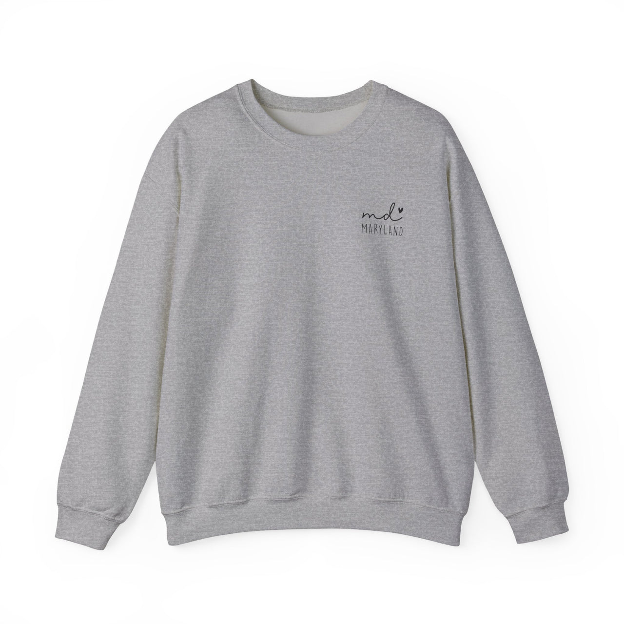 Maryland MD Cozy Unisex Crewneck Sweatshirt, Comfy Layering Piece, Perfect Gift for Friends, Relaxed Style for Every Season, Casual Sweat