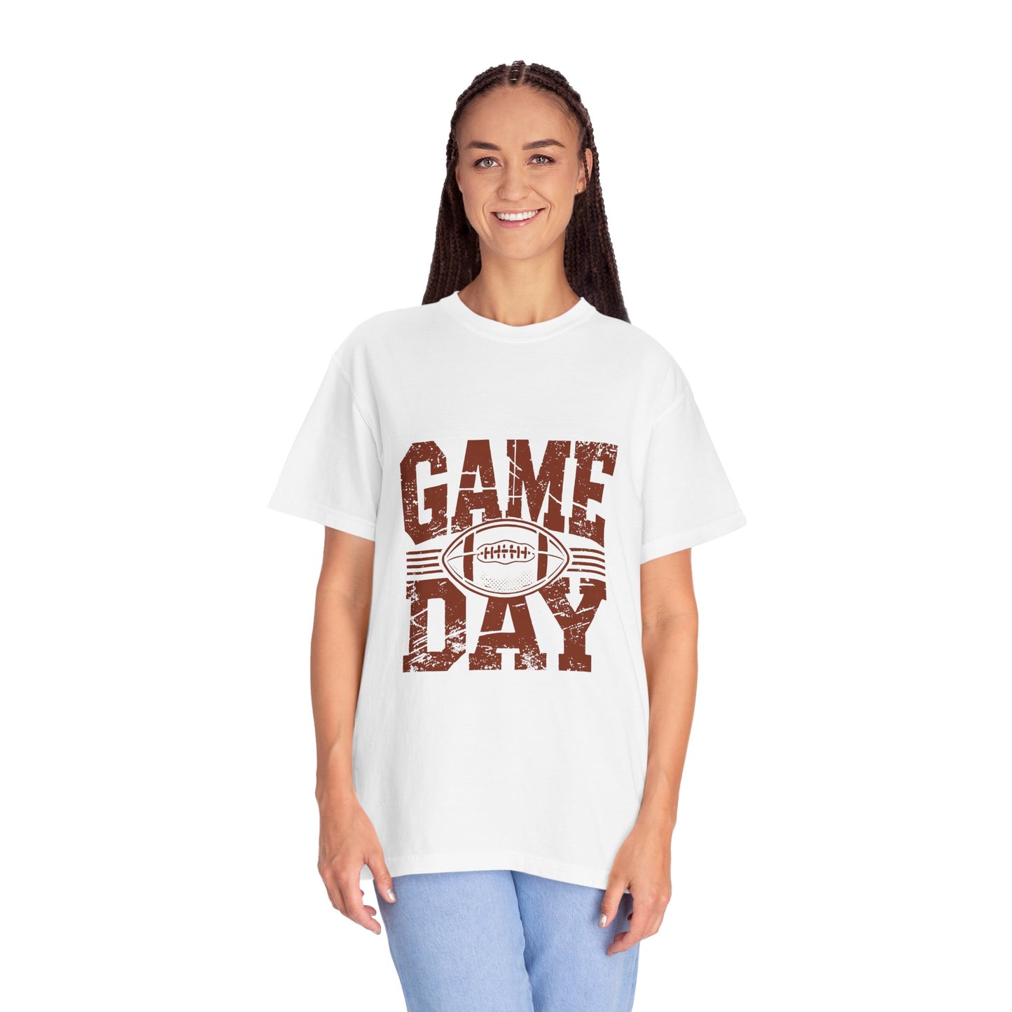 Game Day Unisex Garment-Dyed T-shirt, Football Tee, Sports Apparel, Gift for Him, Casual Wear, Tailgate Outfit, Game Night Shirt