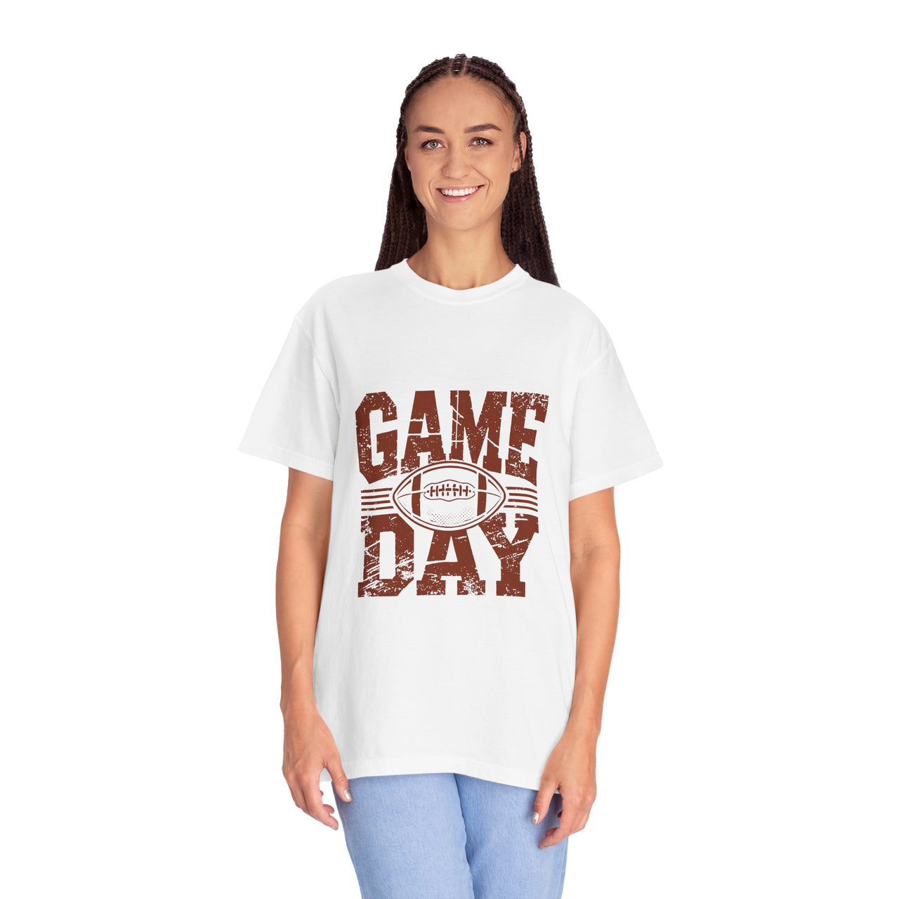 Game Day Unisex Garment-Dyed T-shirt, Football Tee, Sports Apparel, Gift for Him, Casual Wear, Tailgate Outfit, Game Night Shirt