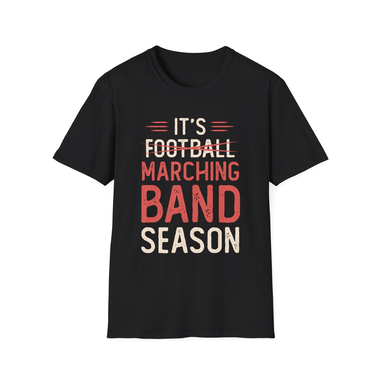 Marching Band Season Unisex T-Shirt, Softstyle Tee, Music Lover Gift, Band Member Apparel, Back to School, Football Season Tee