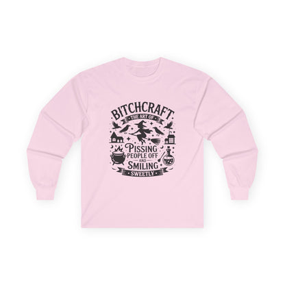 Bitchcraft Unisex Long Sleeve Tee | Funny Witchy Shirt, Gifts for Witches, Halloween Apparel, Spooky Season Wear, Casual Outfit