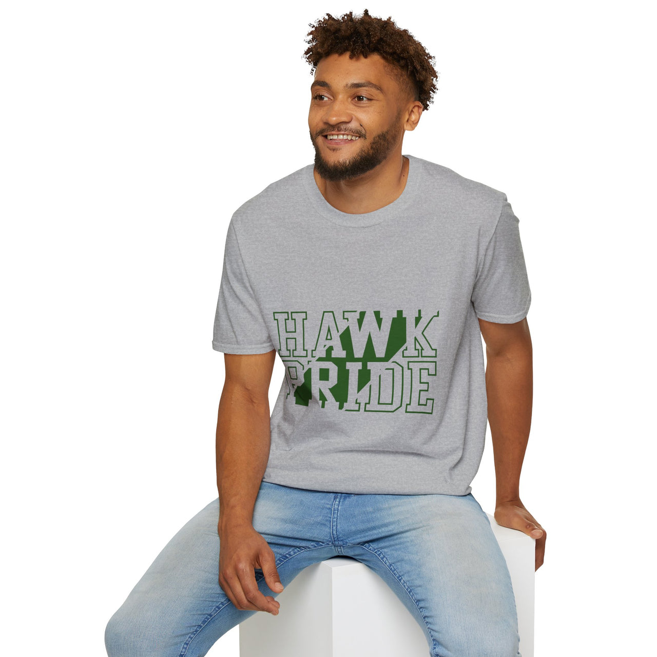 Hawk Pride Unisex T-Shirt, Softstyle Tee for School Spirit, College Apparel, Gifts for Graduates, Casual Wear