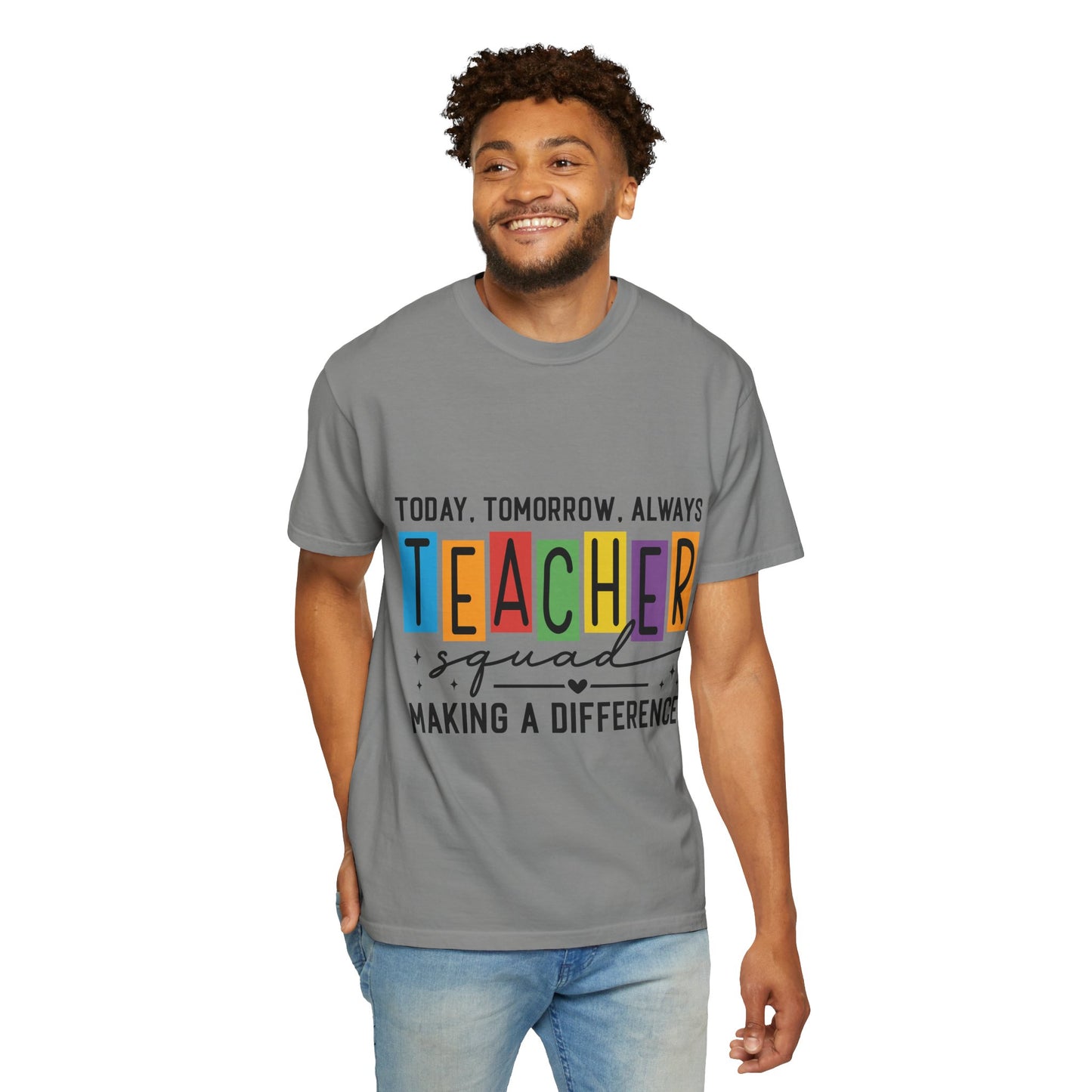 Colorful Teacher T-Shirt | Teacher Squad | Gift for Educators, School Spirit Tee, Classroom Apparel, Inspirational Teacher Gift