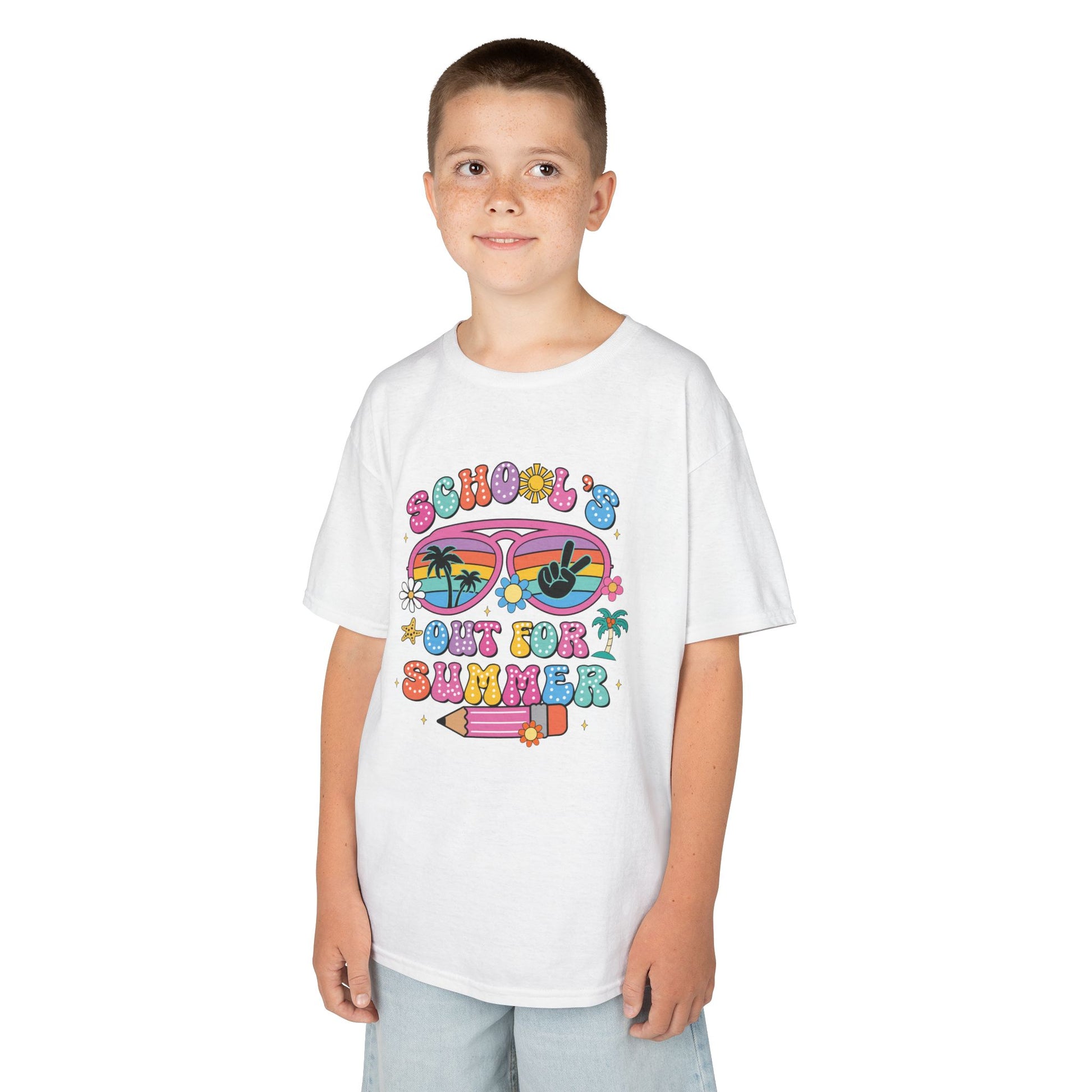 Summer Vibes Kids Tee, School's Out Shirt, Kids Summer T-Shirt, Fun Graphic Tee, Youth Casual Wear - To Be Designs