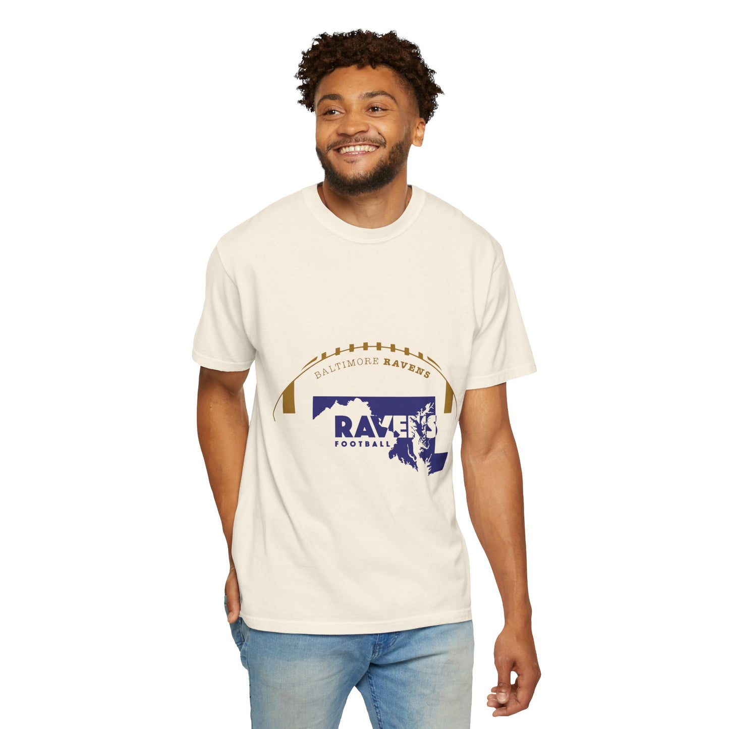 Baltimore Ravens Garment-Dyed T-Shirt - Unisex Football Fan Tee, Casual Wear, Game Day Apparel, Sports Merchandise, Birthday Gift