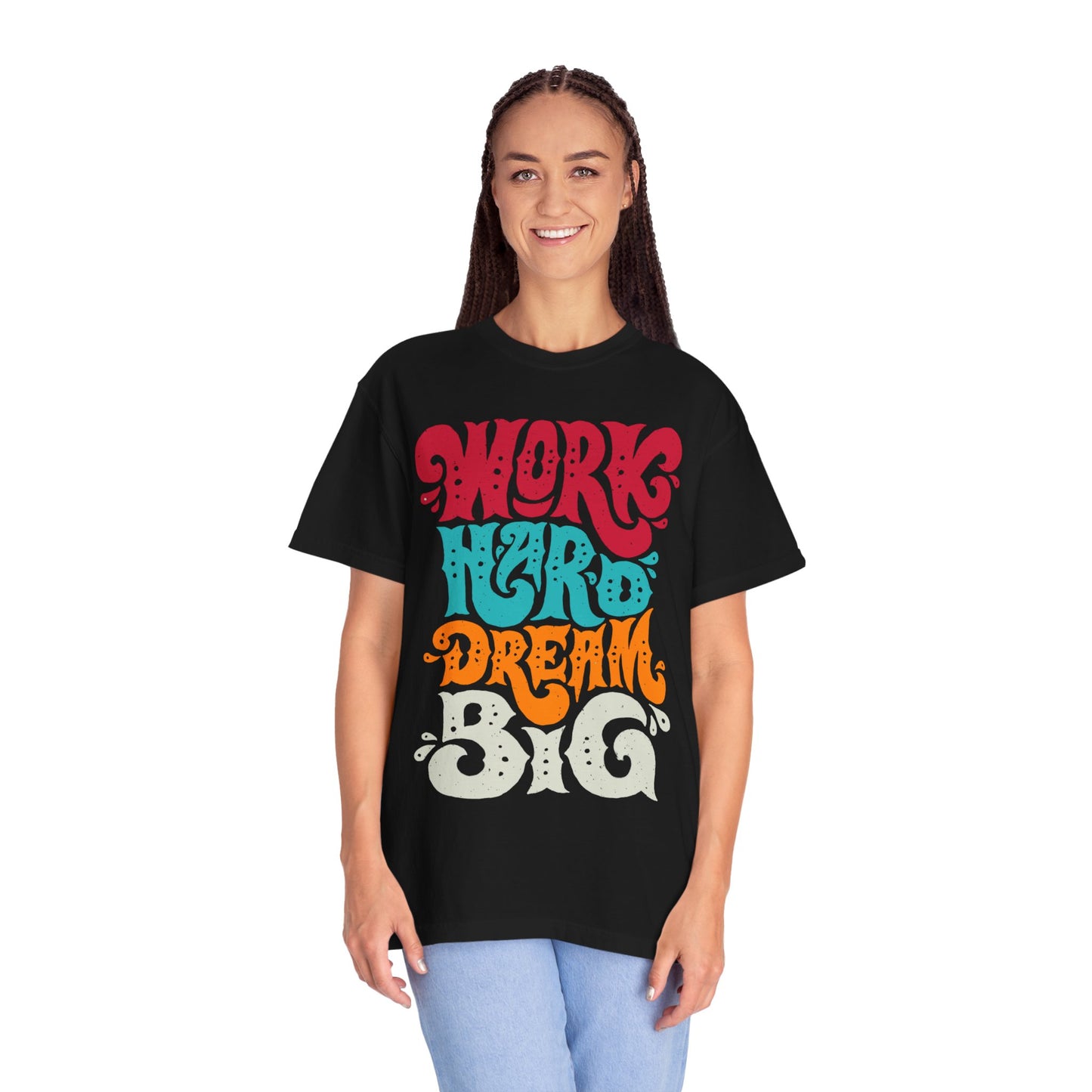 Motivational T-Shirt - "Work Hard Dream Big" - Unisex Tee, Inspirational Gift, Casual Wear, Trending Apparel, Perfect for Everyday