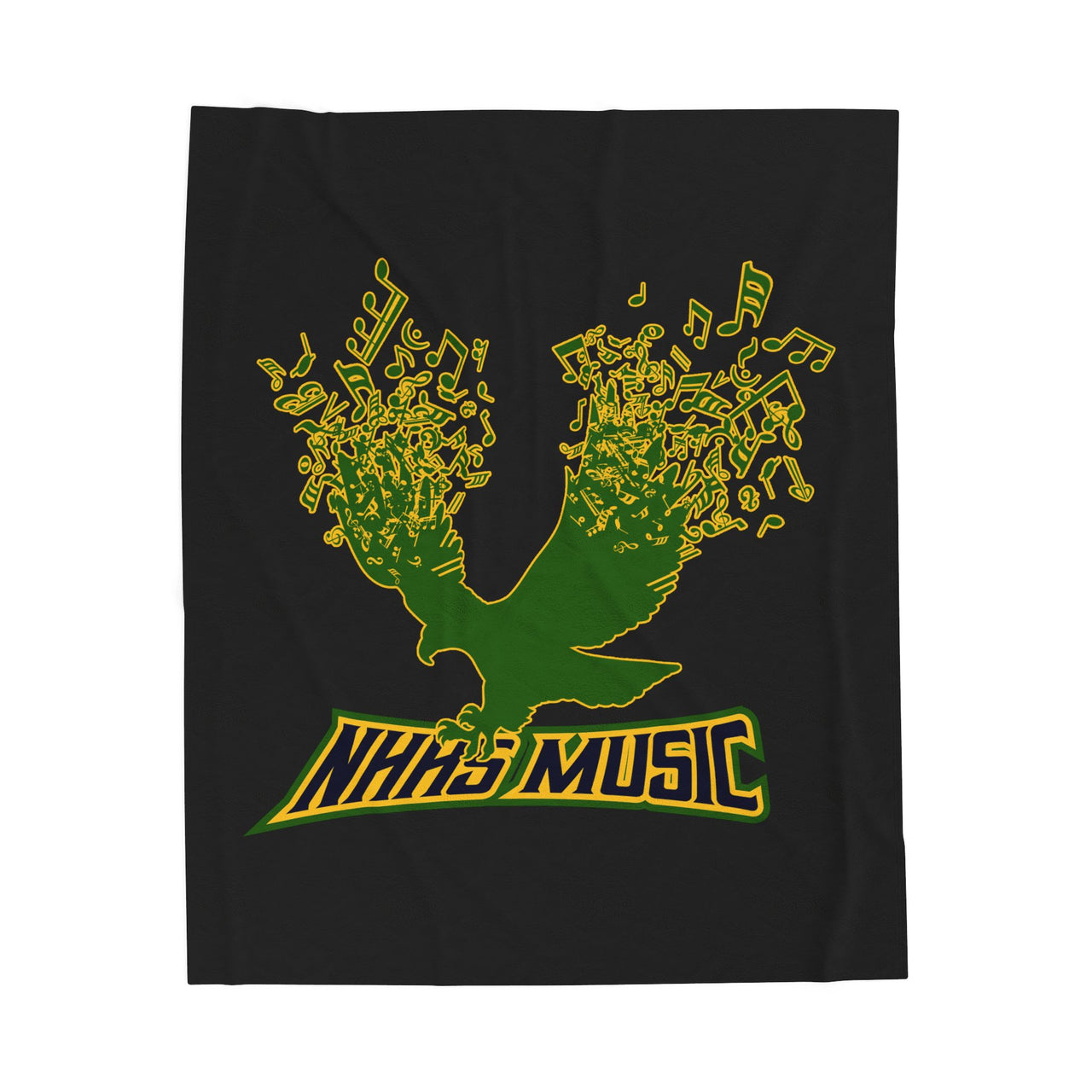 NHHS Music Plush Blanket, Cozy Throw for Music Lovers, Soft Velvet Blanket, Warm Gift for Musicians, Perfect for Home Decor