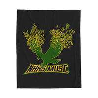 NHHS Music Plush Blanket, Cozy Throw for Music Lovers, Soft Velvet Blanket, Warm Gift for Musicians, Perfect for Home Decor