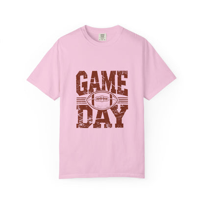 Game Day Unisex Garment-Dyed T-shirt, Football Tee, Sports Apparel, Gift for Him, Casual Wear, Tailgate Outfit, Game Night Shirt