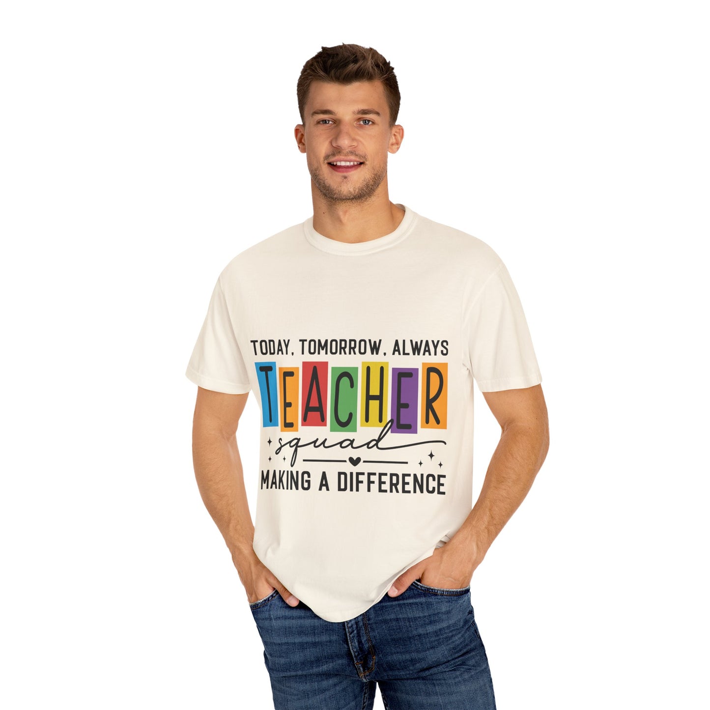 Colorful Teacher T-Shirt | Teacher Squad | Gift for Educators, School Spirit Tee, Classroom Apparel, Inspirational Teacher Gift