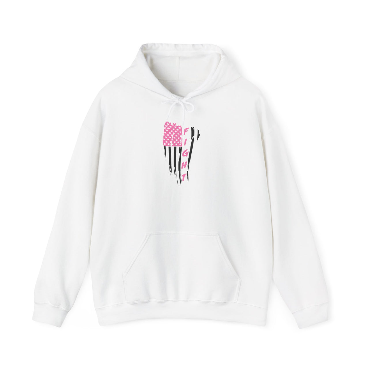 Pink and Black American Flag Graphic Hoodie