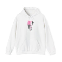 Pink and Black American Flag Graphic Hoodie