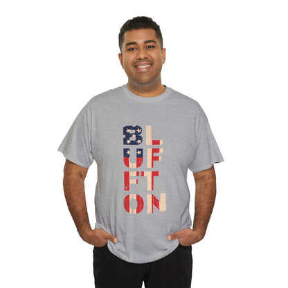 Bluffton South Carolina, Patriotic Unisex Heavy Cotton Tee, Casual Wear, Gift for Independence Day, Everyday Fashion, USA Pride Shirt