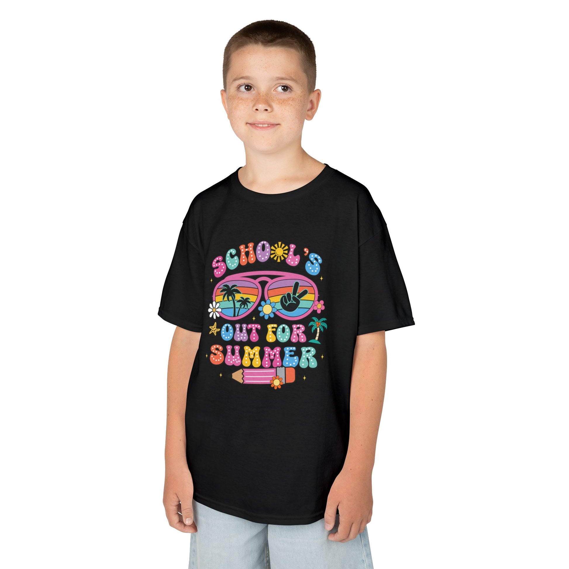 Summer Vibes Kids Tee, School's Out Shirt, Kids Summer T-Shirt, Fun Graphic Tee, Youth Casual Wear - To Be Designs