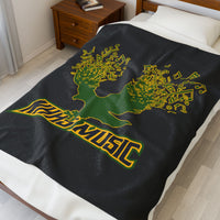 NHHS Music Plush Blanket, Cozy Throw for Music Lovers, Soft Velvet Blanket, Warm Gift for Musicians, Perfect for Home Decor