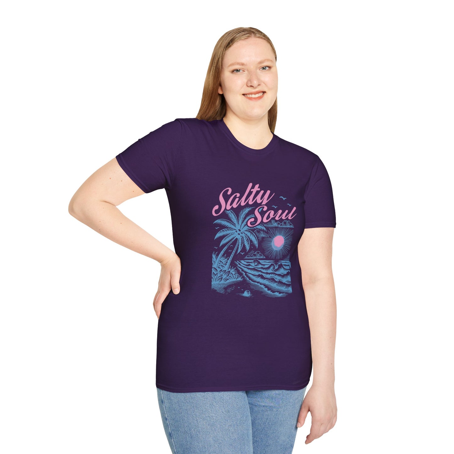Salty Soul T-Shirt, Beach Vibes Tee, Unisex Summer Shirt, Gift for Coastal Lovers, Casual Everyday Wear