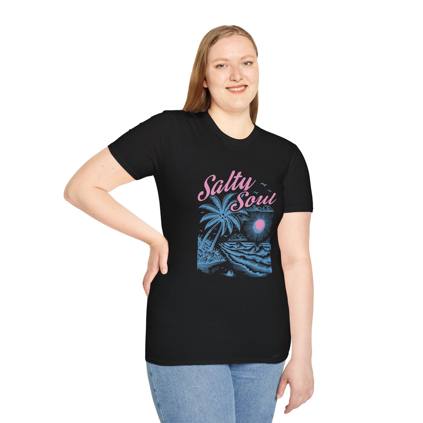Salty Soul T-Shirt, Beach Vibes Tee, Unisex Summer Shirt, Gift for Coastal Lovers, Casual Everyday Wear