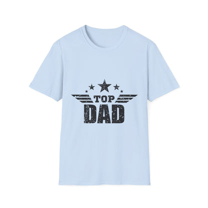 Top Dad Unisex Softstyle T-Shirt, Father's Day Gift, Casual Tee, Dad Apparel, Birthday Present, Family Gathering Wear - To Be Designs