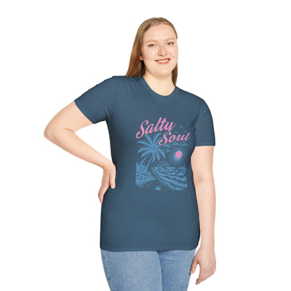 Salty Soul T-Shirt, Beach Vibes Tee, Unisex Summer Shirt, Gift for Coastal Lovers, Casual Everyday Wear