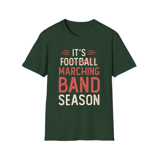 Marching Band Season Unisex T-Shirt, Softstyle Tee, Music Lover Gift, Band Member Apparel, Back to School, Football Season Tee