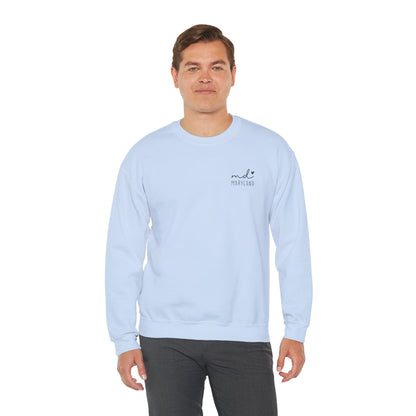 Maryland MD Cozy Unisex Crewneck Sweatshirt, Comfy Layering Piece, Perfect Gift for Friends, Relaxed Style for Every Season, Casual Sweat