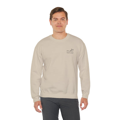 Maryland MD Cozy Unisex Crewneck Sweatshirt, Comfy Layering Piece, Perfect Gift for Friends, Relaxed Style for Every Season, Casual Sweat
