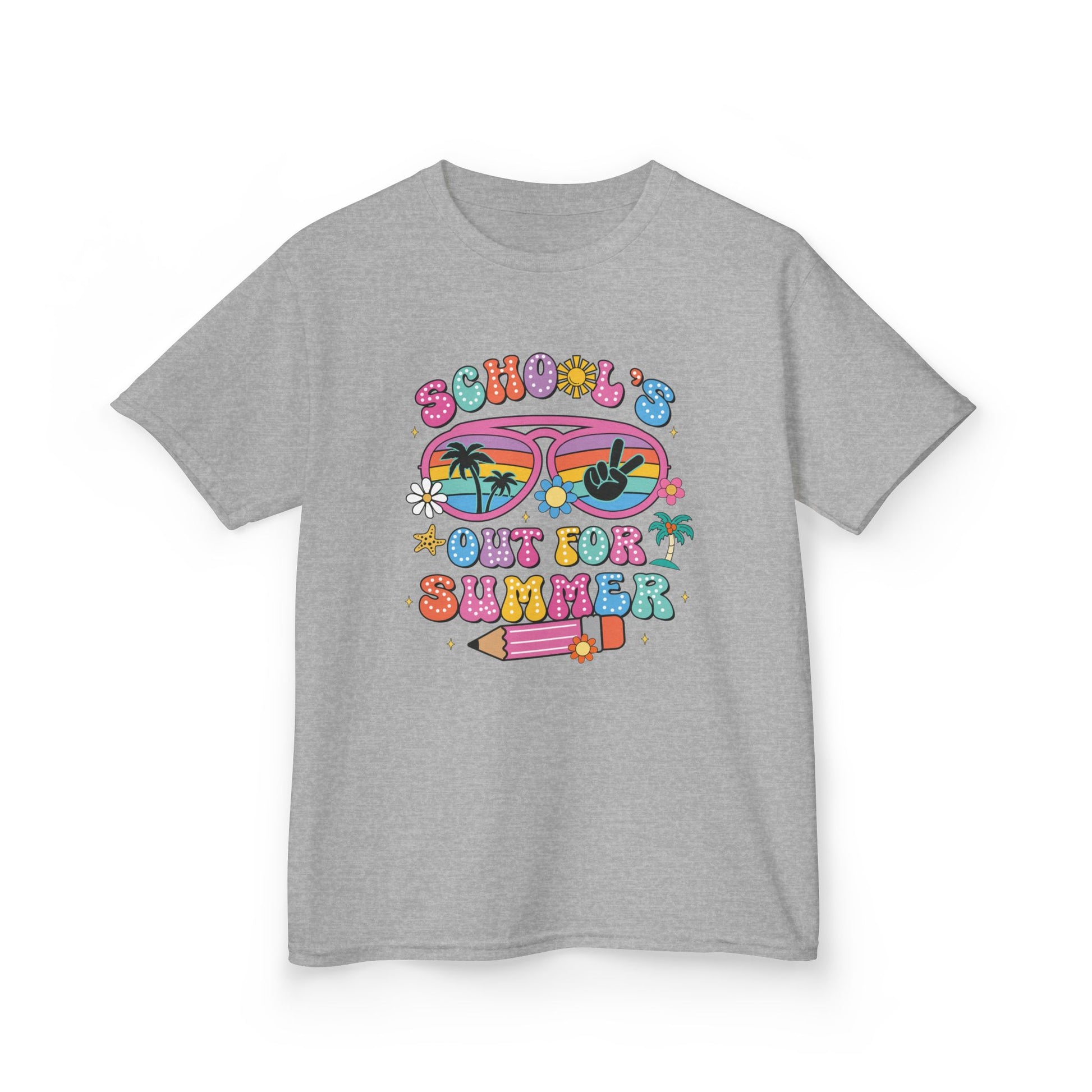 Summer Vibes Kids Tee, School's Out Shirt, Kids Summer T-Shirt, Fun Graphic Tee, Youth Casual Wear - To Be Designs