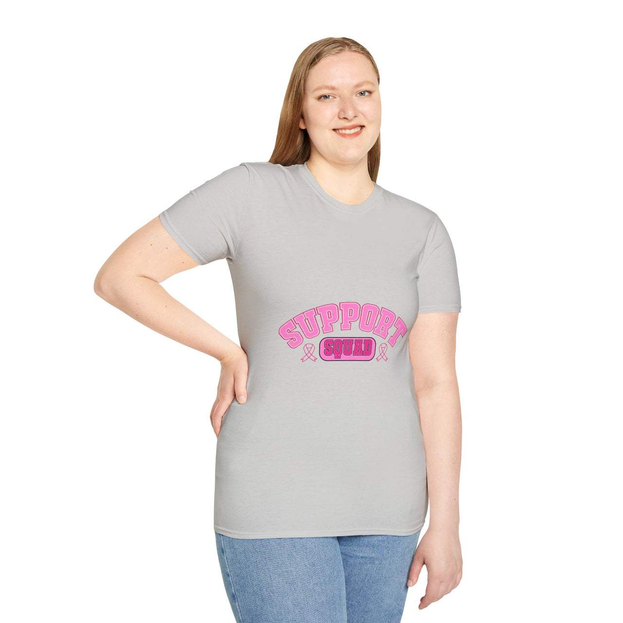 Support Squad T-Shirt — Pink Retro Supportive Graphic Tee