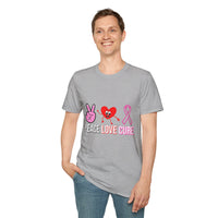 Peace Love Cure T-Shirt — Breast Cancer Awareness Tee