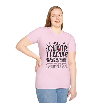 Heartfelt Choir Teacher T-Shirt, Music Educator Gift, Unisex Tee, Teacher Appreciation, Back to School, Cute and Comfy Shirt