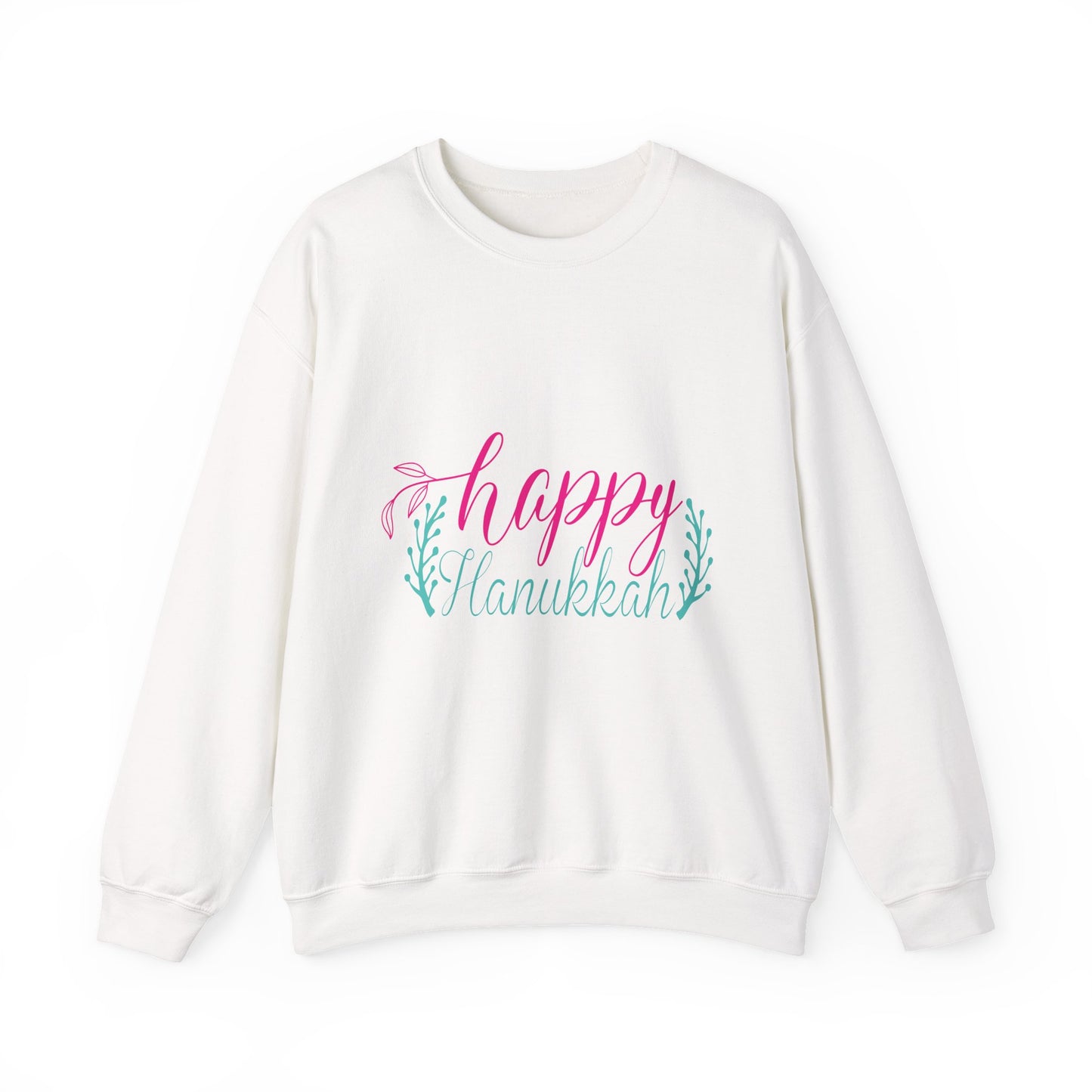 Happy Hanukkah Sweatshirt - Festive Script Holiday Crewneck