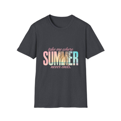 Summer Vibes Unisex Softstyle T-Shirt - Perfect for Beach Days, Vacation, Casual Wear, Gifts, Summer Parties - To Be Designs