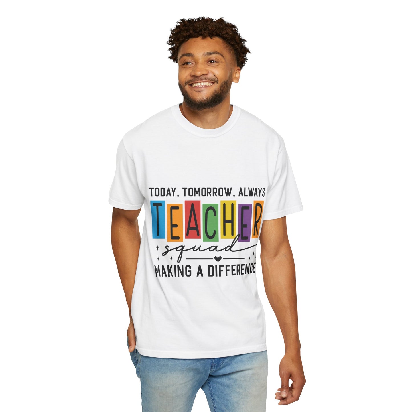 Colorful Teacher T-Shirt | Teacher Squad | Gift for Educators, School Spirit Tee, Classroom Apparel, Inspirational Teacher Gift