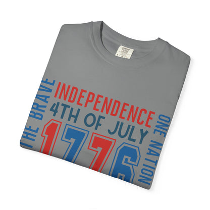 Patriotic Unisex T-Shirt - Celebrate Independence Day, Fourth of July, USA Freedom, Home of the Brave, American Pride - To Be Designs