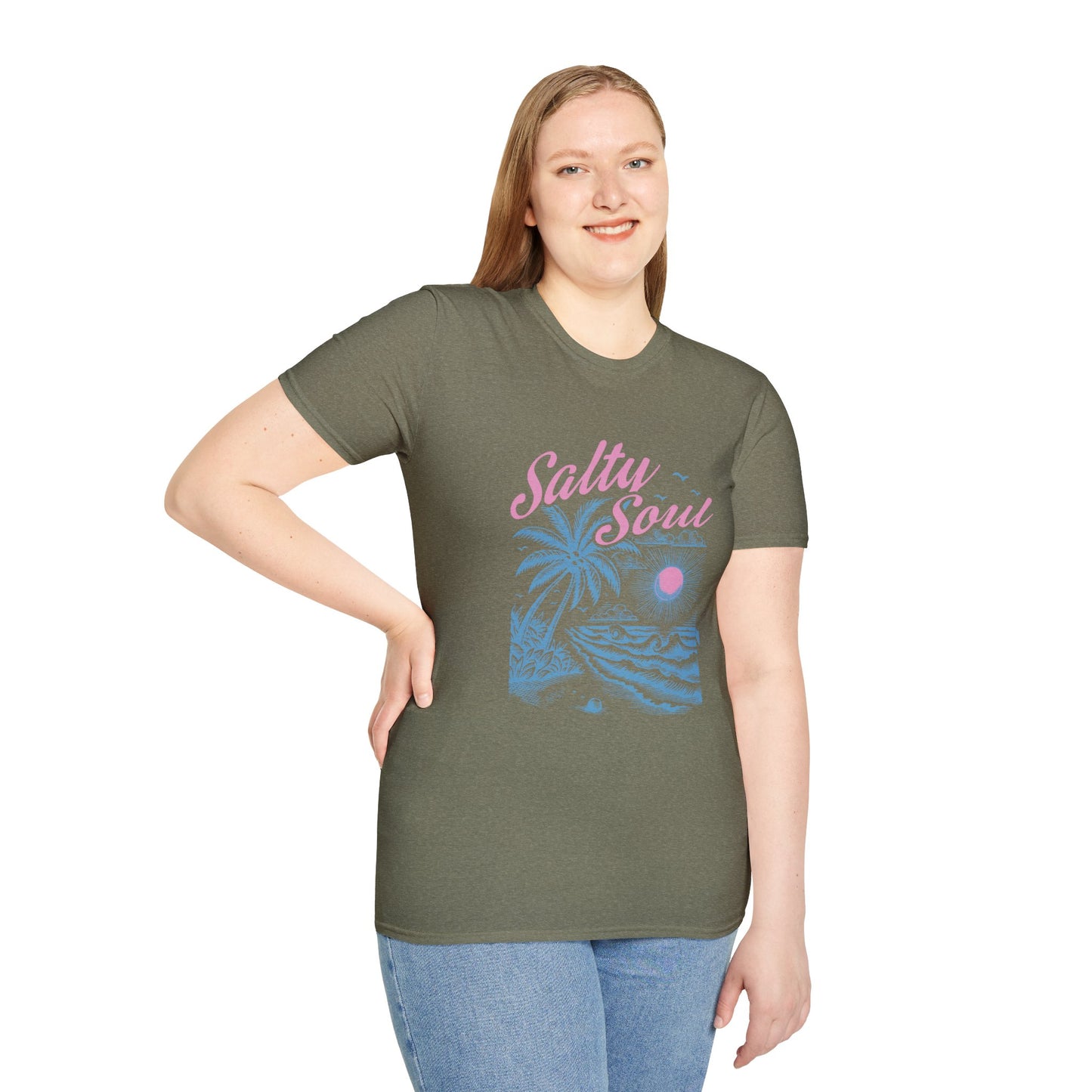 Salty Soul T-Shirt, Beach Vibes Tee, Unisex Summer Shirt, Gift for Coastal Lovers, Casual Everyday Wear