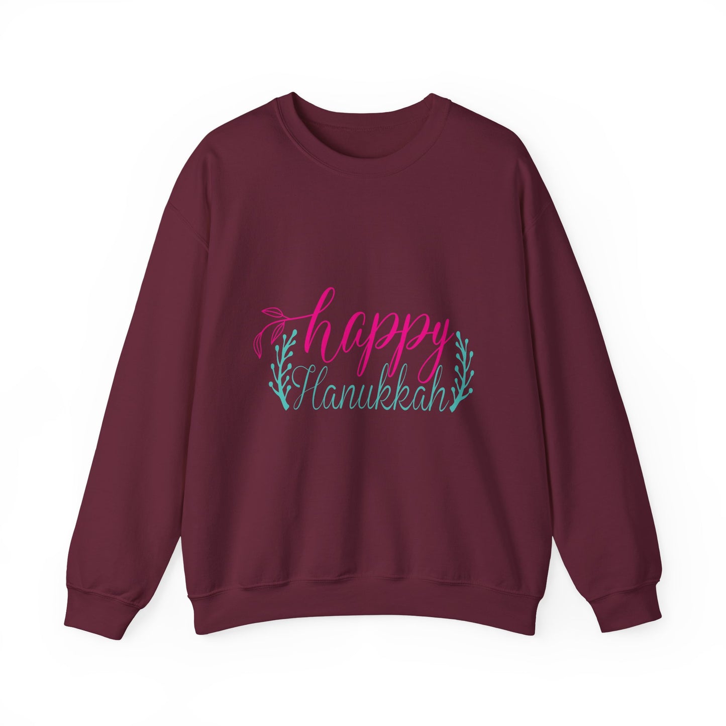 Happy Hanukkah Sweatshirt - Festive Script Holiday Crewneck