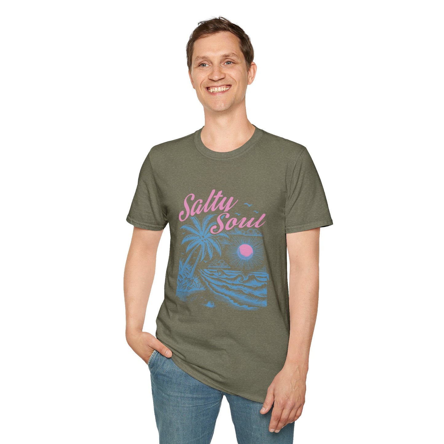 Salty Soul T-Shirt, Beach Vibes Tee, Unisex Summer Shirt, Gift for Coastal Lovers, Casual Everyday Wear