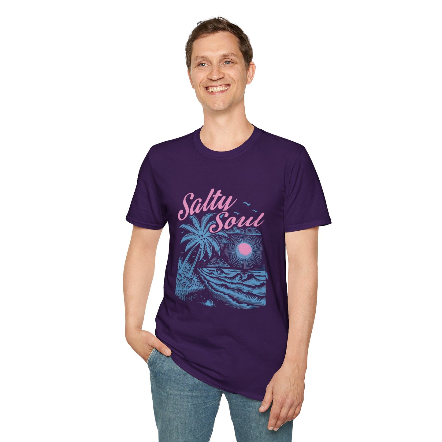 Salty Soul T-Shirt, Beach Vibes Tee, Unisex Summer Shirt, Gift for Coastal Lovers, Casual Everyday Wear