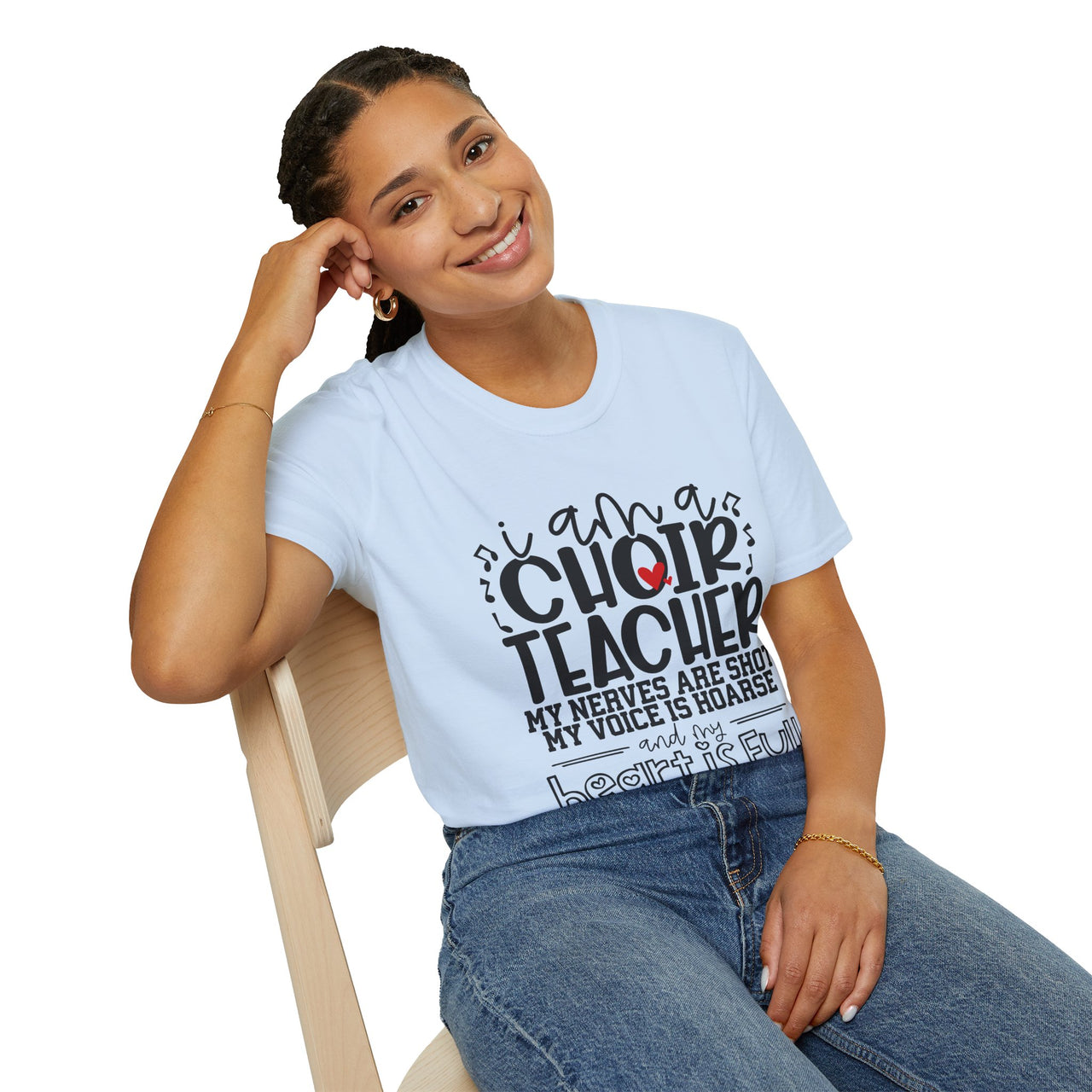 Heartfelt Choir Teacher T-Shirt, Music Educator Gift, Unisex Tee, Teacher Appreciation, Back to School, Cute and Comfy Shirt