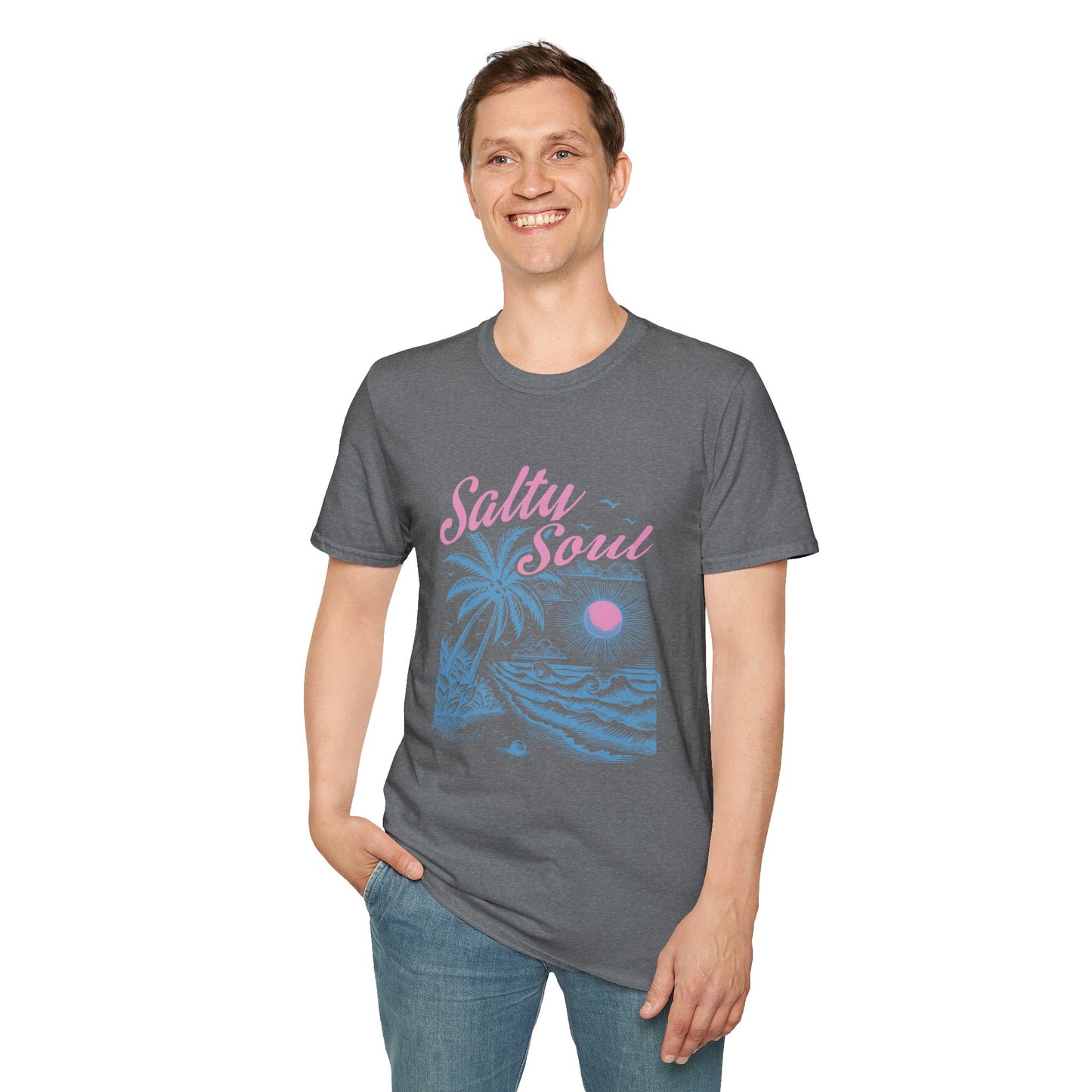 Salty Soul T-Shirt, Beach Vibes Tee, Unisex Summer Shirt, Gift for Coastal Lovers, Casual Everyday Wear