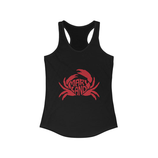 Women’s Racerback Tank Top – 'Maryland Crab' Design - To Be Designs