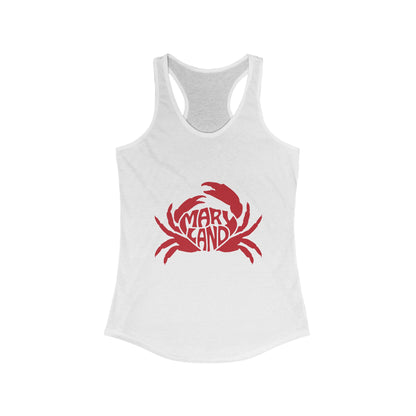 Women’s Racerback Tank Top – 'Maryland Crab' Design - To Be Designs