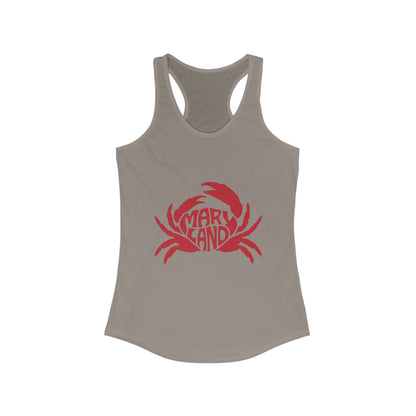 Women’s Racerback Tank Top – 'Maryland Crab' Design - To Be Designs