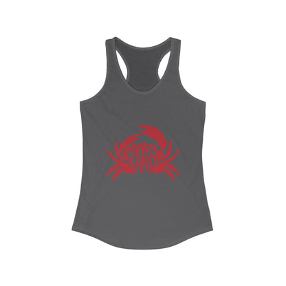 Women’s Racerback Tank Top – 'Maryland Crab' Design - To Be Designs