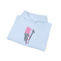 Pink and Black American Flag Graphic Hoodie