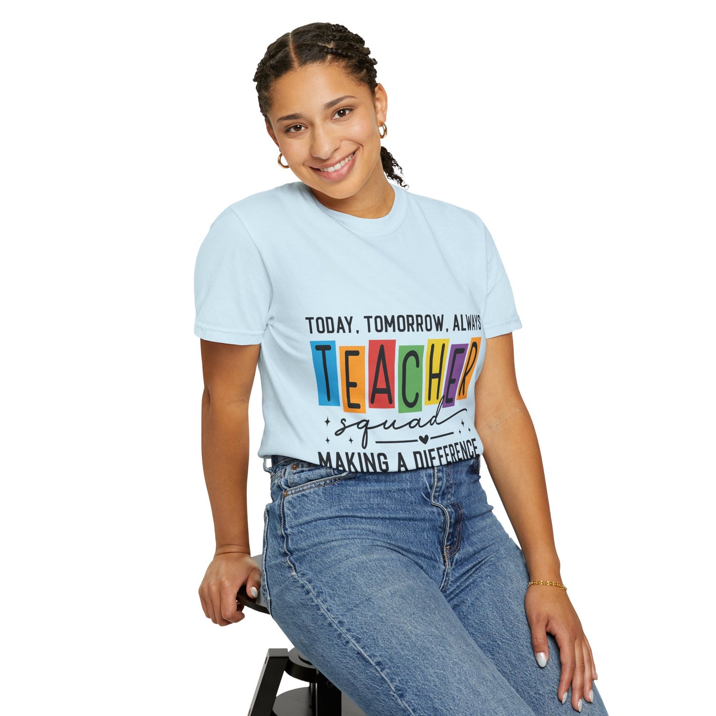 Colorful Teacher T-Shirt | Teacher Squad | Gift for Educators, School Spirit Tee, Classroom Apparel, Inspirational Teacher Gift