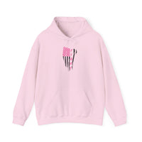 Pink and Black American Flag Graphic Hoodie