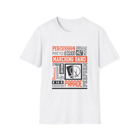 Marching Band Unisex Softstyle T-Shirt, Music Lover Tee, Drum Corps Apparel, Band Performance Shirt, Gift for Musicians, Marching [...]